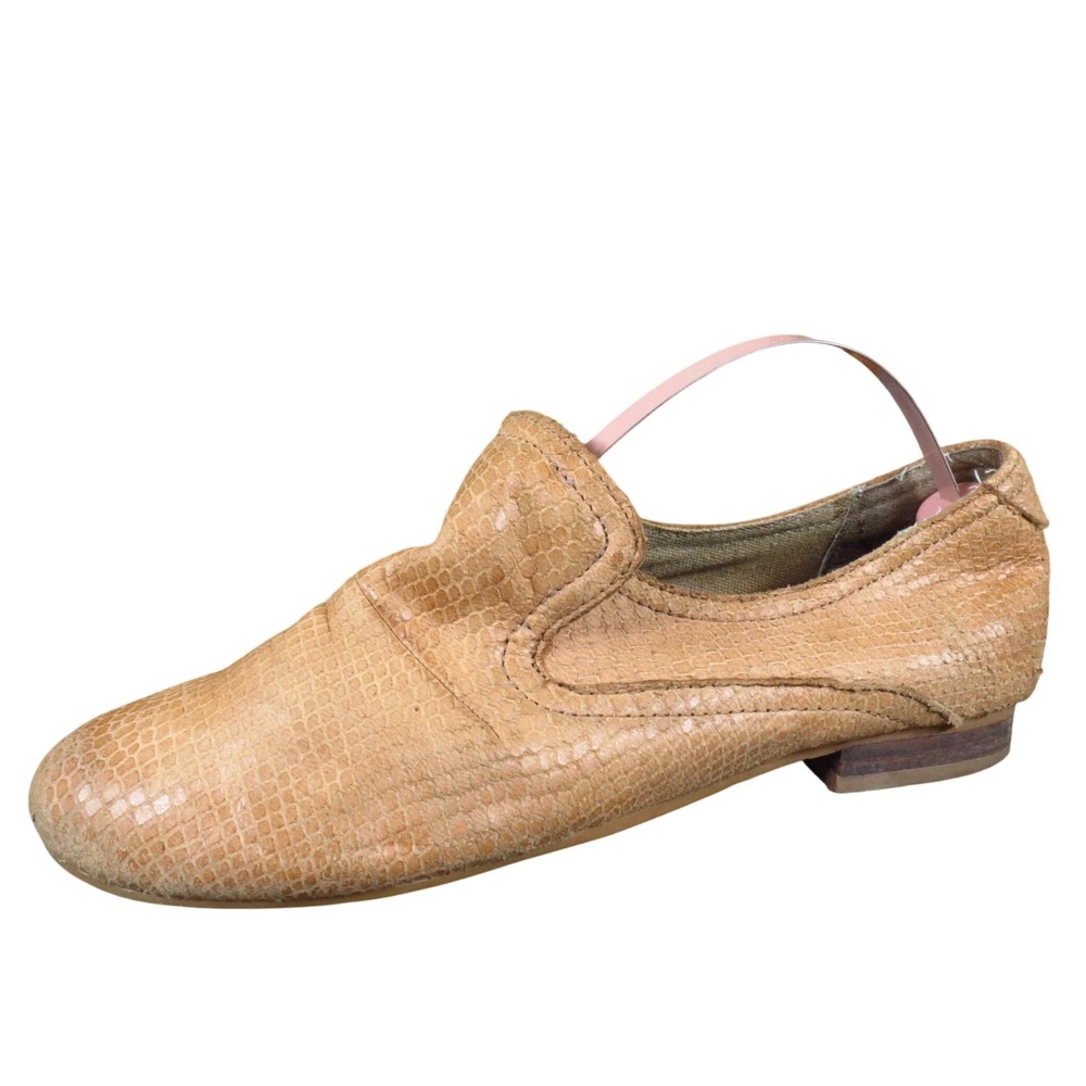 OTBT Upland Women Casual Loafers Size 6 Tan Textured Leather Slip On‎ Shoes